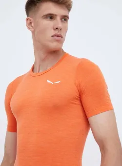 Salewa tricou funcțional Zebru Fresh culoarea portocaliu