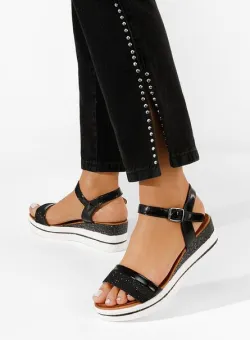 Sandale cu platforma Almesa S negre