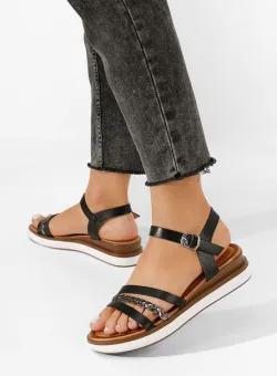 Sandale cu talpa groasa Amani negre