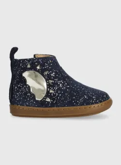 Shoo Pom pantofi din piele intoarsa pentru copii culoarea albastru marin