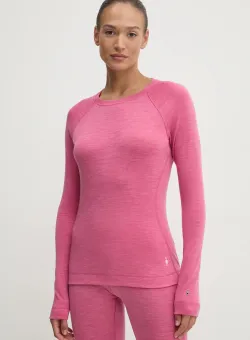 Smartwool longsleeve funcțional Classic Thermal Merino culoarea roz