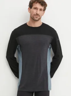 Smartwool longsleeve funcțional culoarea gri, SW002570