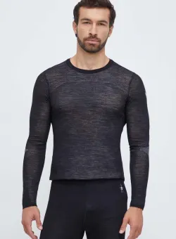 Smartwool longsleeve funcțional Intraknit Thermal Merino culoarea negru