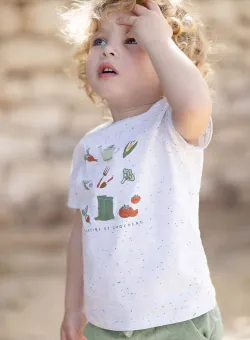 Tartine et Chocolat tricou bebe culoarea alb, cu imprimeu