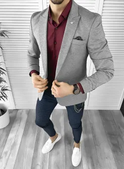 Tinuta barbati smart casual Pantaloni + Camasa + Sacou 1037