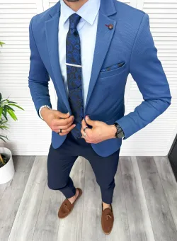 Tinuta barbati smart casual Pantaloni + Sacou + Batista + Cravata 11885