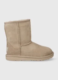 UGG cizme de zapada din piele intoarsa Classic II culoarea bej