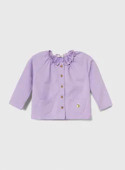 United Colors of Benetton bluza bebe culoarea violet, neted