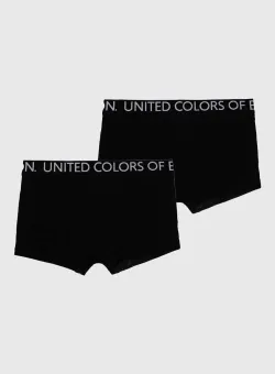 United Colors of Benetton boxeri copii 2-pack culoarea negru