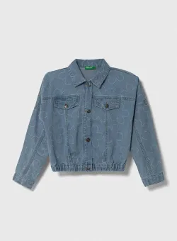 United Colors of Benetton geacă din denim pentru copii