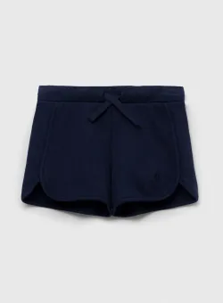 United Colors of Benetton pantaloni scurți din bumbac pentru copii culoarea albastru marin, neted, talie reglabila