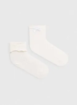 United Colors of Benetton sosete bebe 2-pack culoarea alb