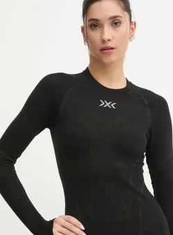 X-Bionic longsleeve funcțional Symbio Merino culoarea negru, YTB2W24W