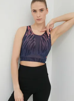 adidas Performance sutien sport HA4324 culoarea albastru marin, modelator