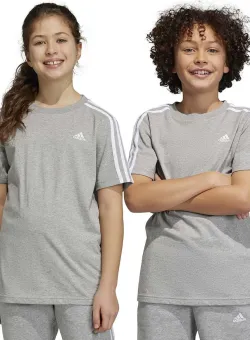 Adidas tricou copii U 3S culoarea gri, neted