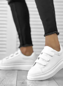 Adidasi barbati casual albi 12101 N11-3