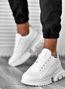 Adidasi barbati casual albi LM052 T1-3
