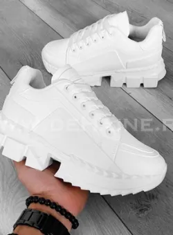 Adidasi barbati casual albi LM052 T2-3