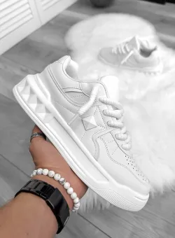 Adidasi barbati casual VL albi 086 T51-2