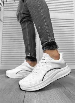 Adidasi barbati din panza albi A300 N6-4