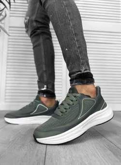 Adidasi barbati din panza kaki A200