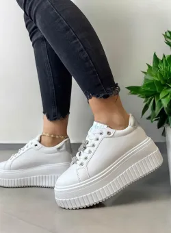 Adidasi dama casual albi La241 N6-4