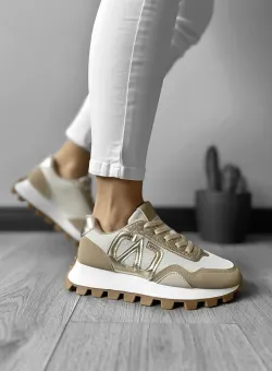 Adidasi dama casual crem 218 T53-3