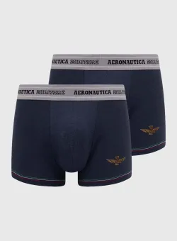 Aeronautica Militare boxeri 2-pack barbati, culoarea albastru marin, AM1UBX003