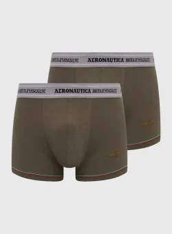 Aeronautica Militare boxeri 2-pack barbati, culoarea verde, AM1UBX003