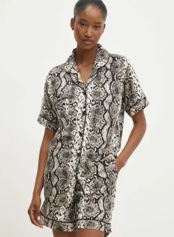 Answear Lab pijama femei, culoarea bej