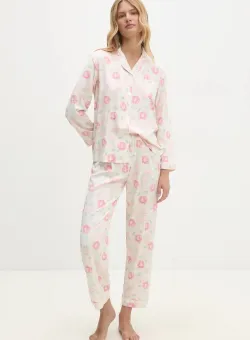 Answear Lab pijama femei, culoarea roz