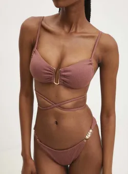 Answear Lab sutien de baie culoarea maro