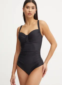 Aqua Speed costum de baie dintr-o bucată Olivia culoarea negru, cupa rigidizata