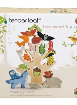 Asezarea din padure din lemn preminum, Tender Leaf Toys, 19 piese
