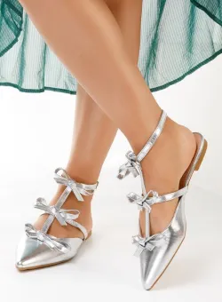 Balerini cu bareta Ancisa argintii