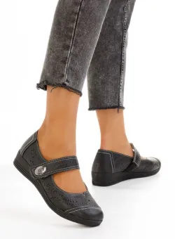 Balerini cu toc Mazzi negri