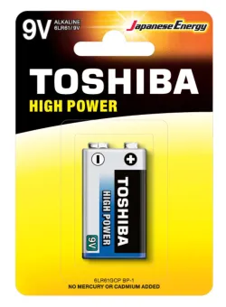 Baterie Alcalina Toshiba, 9V Blu Line, BL 1