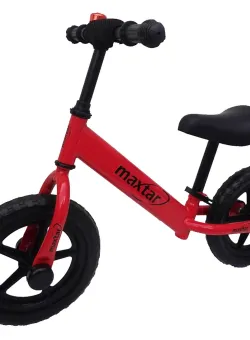 Bicicleta fara pedale Maxtar Sebra, Rosu, 12 inch