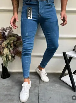 Blugi barbati conici albastri 12393 M3-4.3