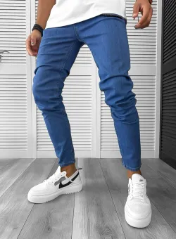 Blugi barbati conici albastri 12951 B15-1.1