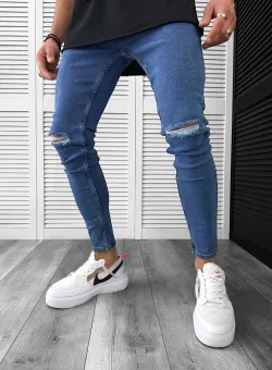 Blugi barbati conici albastri 13042 M3-3.1