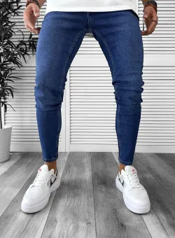 Blugi barbati conici albastri 608 G6-4