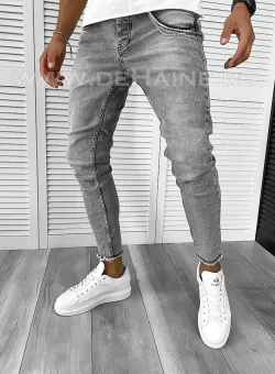 Blugi barbati conici gri B9408 D2-1.3