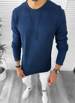 Bluza barbati bleumarin slim fit T3638 O4-1.1