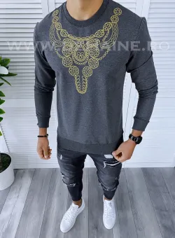 Bluza barbati gri slim fit 2557 89-1