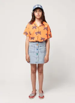 Bobo Choses fustă din denim pentru copii mini, dreaptă