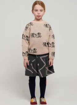 Bobo Choses pulover pentru copii din amestec de lana culoarea roz