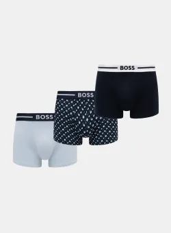 BOSS boxeri 3-pack barbati, culoarea albastru marin, 50531694
