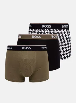 BOSS boxeri 3-pack barbati, culoarea verde, 50517829