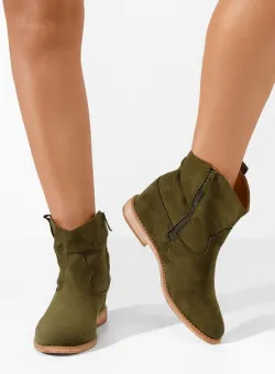 Botine cu platforma Medova verzi